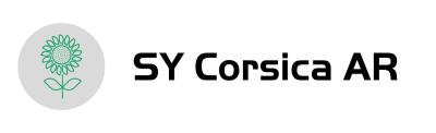 Logo SY Corsica AR s ikonou zeleného stromu na bielom pozadí