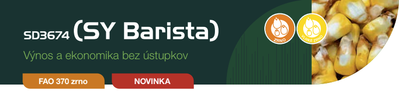 Reklamný banner SY Barista, vľavo text, vpravo šálka kávy a kávové zrná